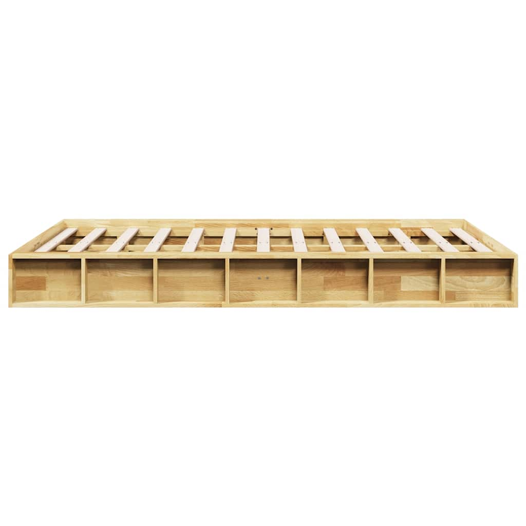 Cadre de lit sans matelas 120x190 cm bois massif de chêne