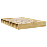 Cadre de lit sans matelas 120x190 cm bois massif de chêne