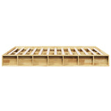 Cadre de lit sans matelas 140x190 cm bois massif de chêne