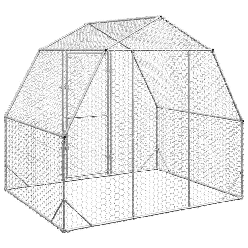 Chicken coop 2.5x2x2.25 m galvanized steel