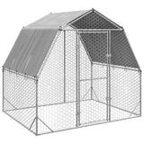 Chicken coop with roof 2.5x2x2.25 m galvanized steel