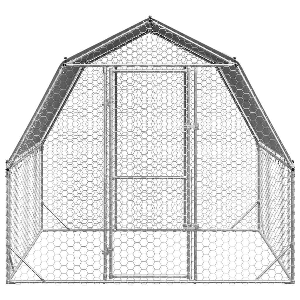 Chicken coop with roof 2.5x2x2.25 m galvanized steel