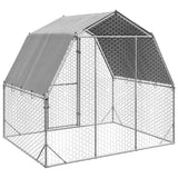 Chicken coop with roof 2.5x2x2.25 m galvanized steel