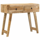 Table console 90x32x75 cm bois massif de manguier brut