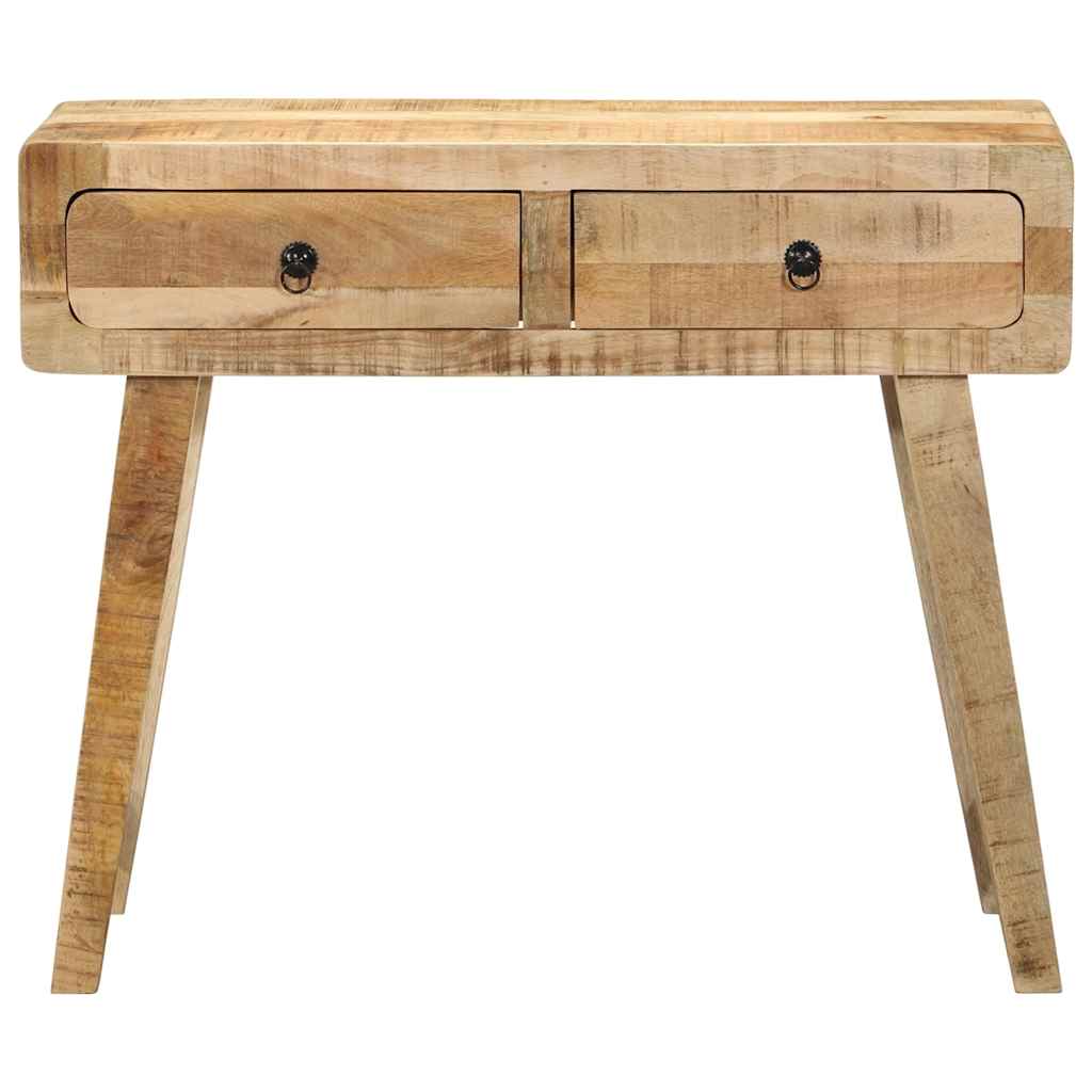 Table console 90x32x75 cm bois massif de manguier brut