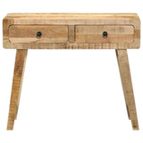 Table console 90x32x75 cm bois massif de manguier brut