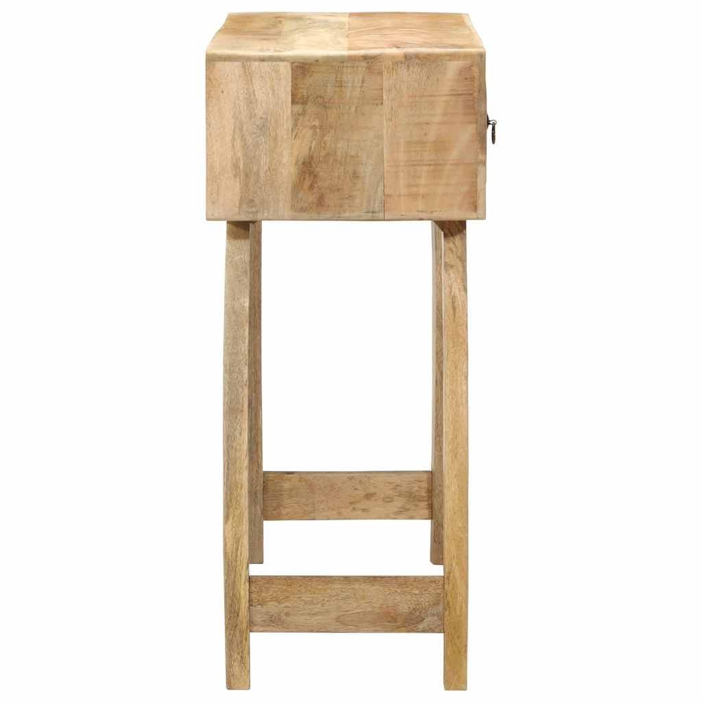 Table console 90x32x75 cm bois massif de manguier brut