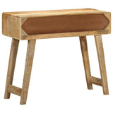 Table console 90x32x75 cm bois massif de manguier brut