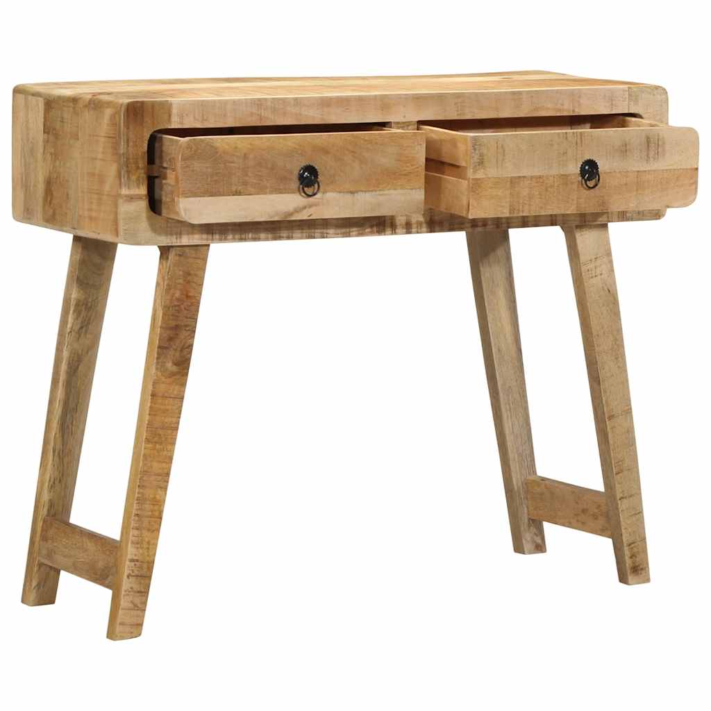 Table console 90x32x75 cm bois massif de manguier brut