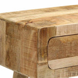 Table console 90x32x75 cm bois massif de manguier brut