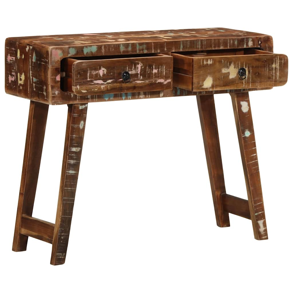 Table console 90x32x75 cm bois massif de récupération