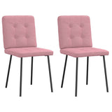 Chaises à manger lot de 2 Rose Velours