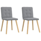 Chaises à manger lot de 2 gris clair tissu