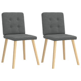 Chaises à manger lot de 2 gris foncé tissu