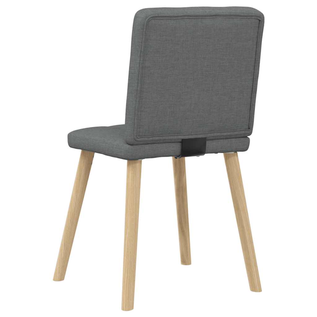 Chaises à manger lot de 2 gris foncé tissu