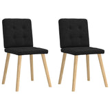 Chaises à manger lot de 2 noir tissu