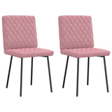 Chaises à manger lot de 2 Rose Velours