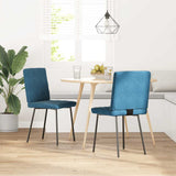 Dining chairs set of 2 Blue Velvet