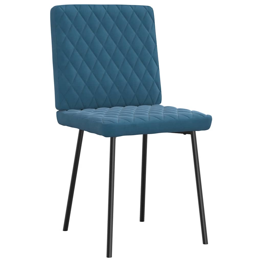 Dining chairs set of 2 Blue Velvet