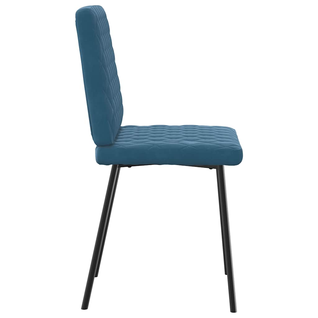 Dining chairs set of 2 Blue Velvet