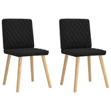 Chaises à manger lot de 2 noir tissu