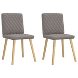 Chaises à manger lot de 2 taupe tissu