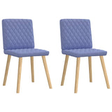 Chaises à manger lot de 2 bleu jean tissu