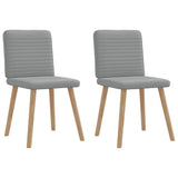 Chaises à manger lot de 2 gris clair tissu