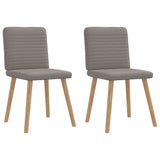 Chaises à manger lot de 2 taupe tissu