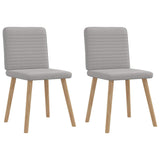 Chaises à manger lot de 2 gris nuage tissu