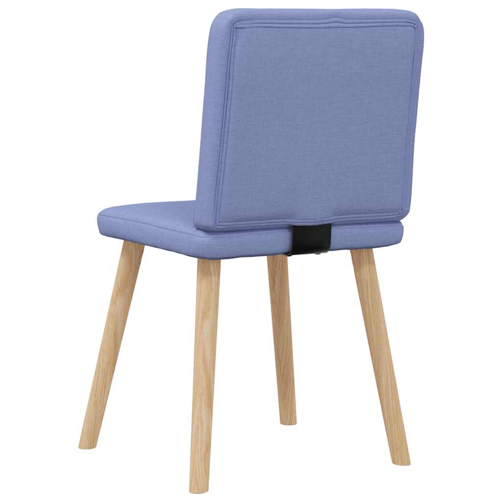 Chaises à manger lot de 2 bleu jean tissu