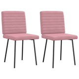 Chaises à manger lot de 2 Rose Velours