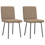 Dining chairs set of 2 cappuccino leatherette