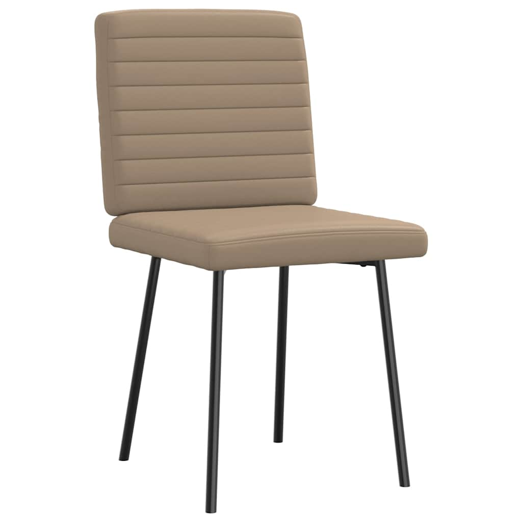 Dining chairs set of 2 cappuccino leatherette