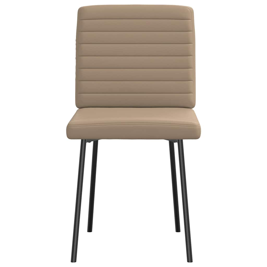 Dining chairs set of 2 cappuccino leatherette