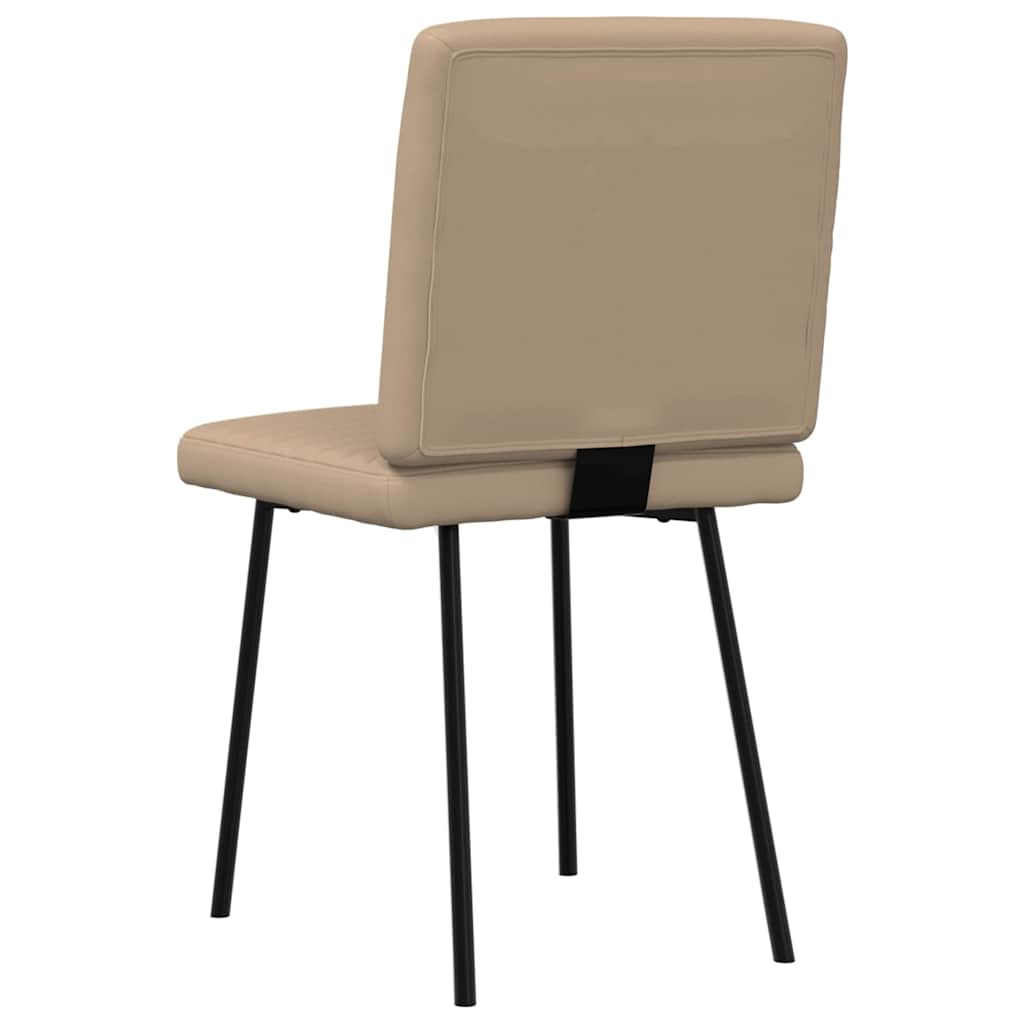 Dining chairs set of 2 cappuccino leatherette