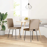 Dining chairs set of 2 cappuccino leatherette