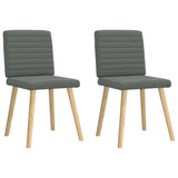 Dining chairs set of 2 dark grey fabric