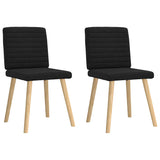 Chaises à manger lot de 2 noir tissu