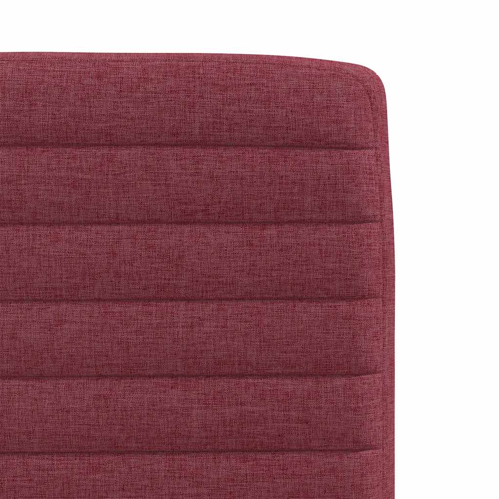 Chaises à manger lot de 2 rouge bordeaux tissu