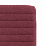 Chaises à manger lot de 2 rouge bordeaux tissu