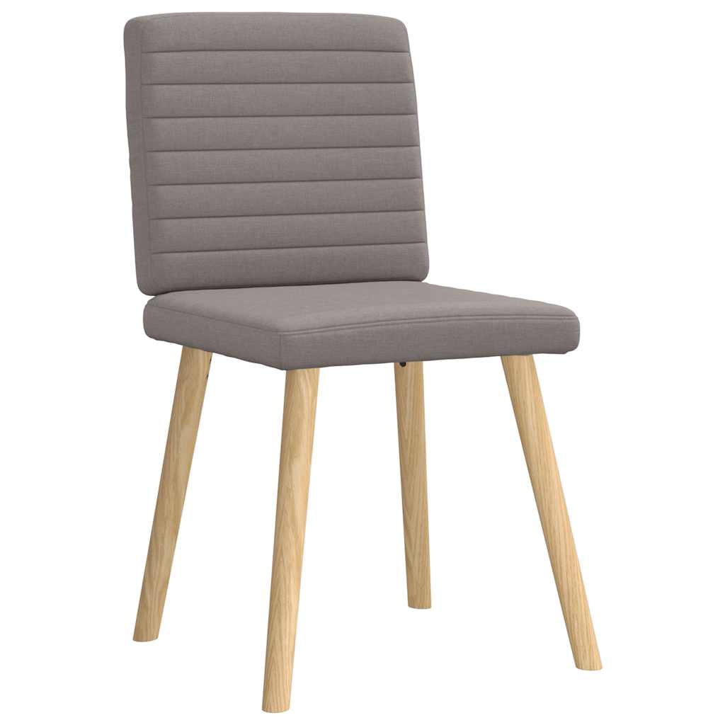 Chaises à manger lot de 2 taupe tissu