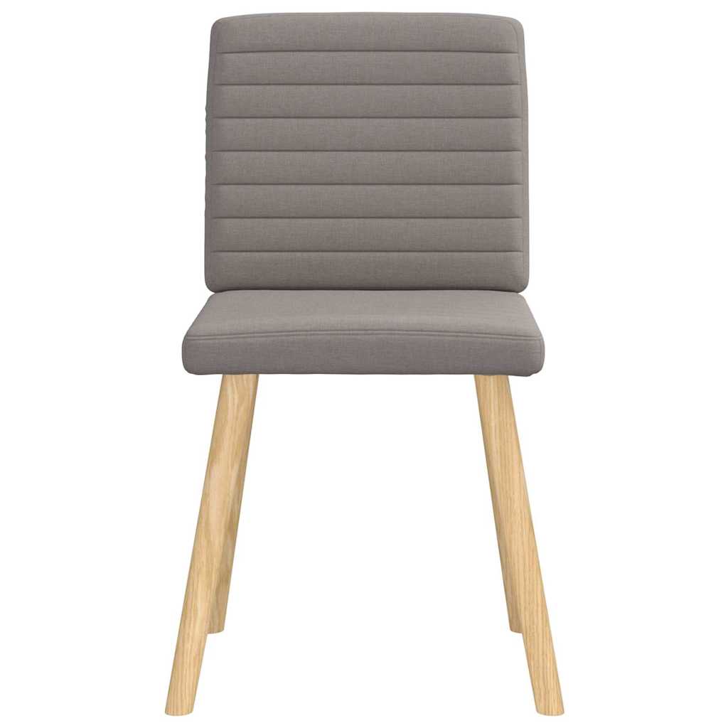 Chaises à manger lot de 2 taupe tissu