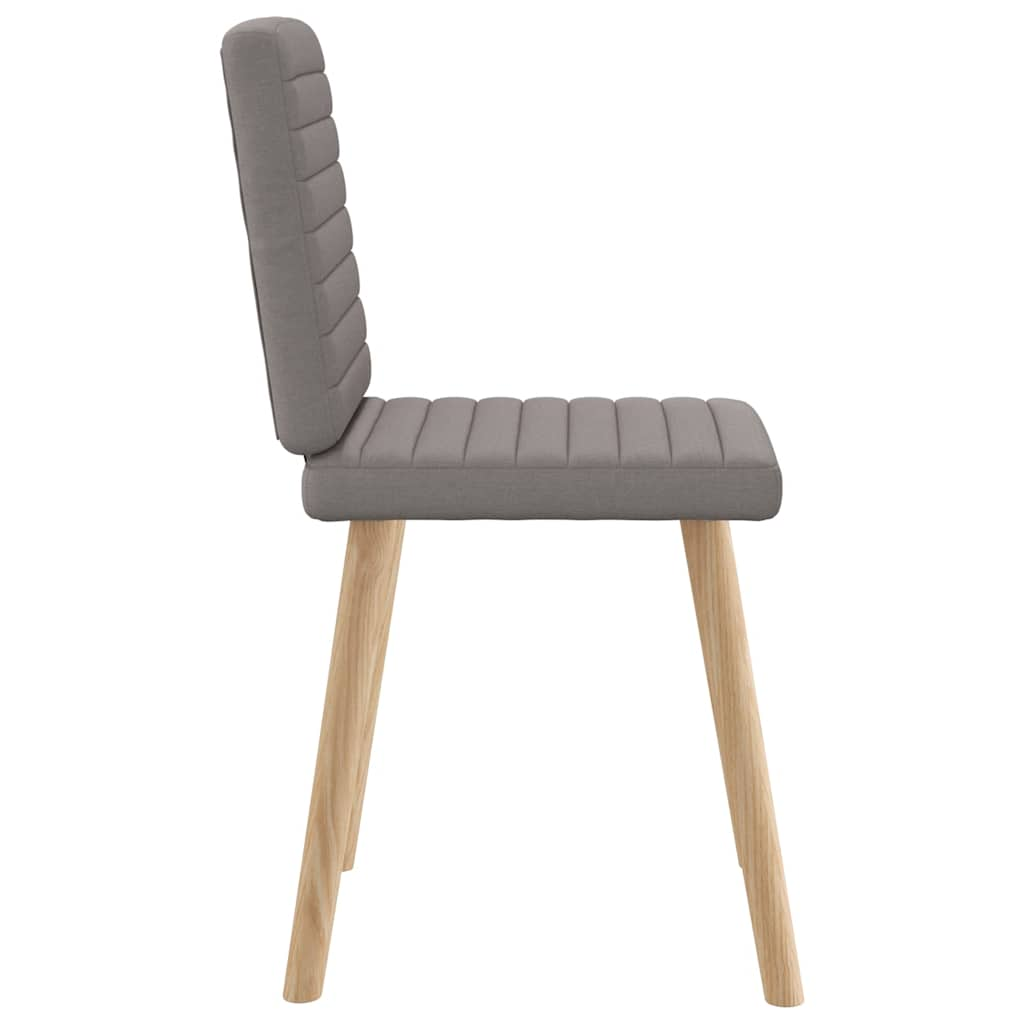 Chaises à manger lot de 2 taupe tissu