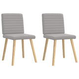 Chaises à manger lot de 2 gris nuage tissu