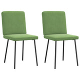 Chaises à manger lot de 2 Vert clair Velours