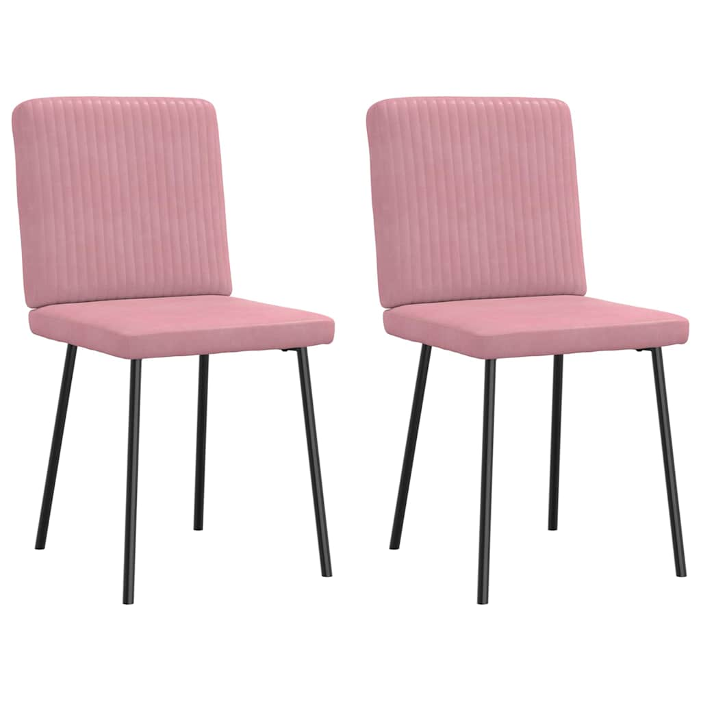 Chaises à manger lot de 2 Rose Velours