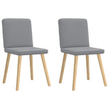 Dining chairs set of 2 light gray fabric