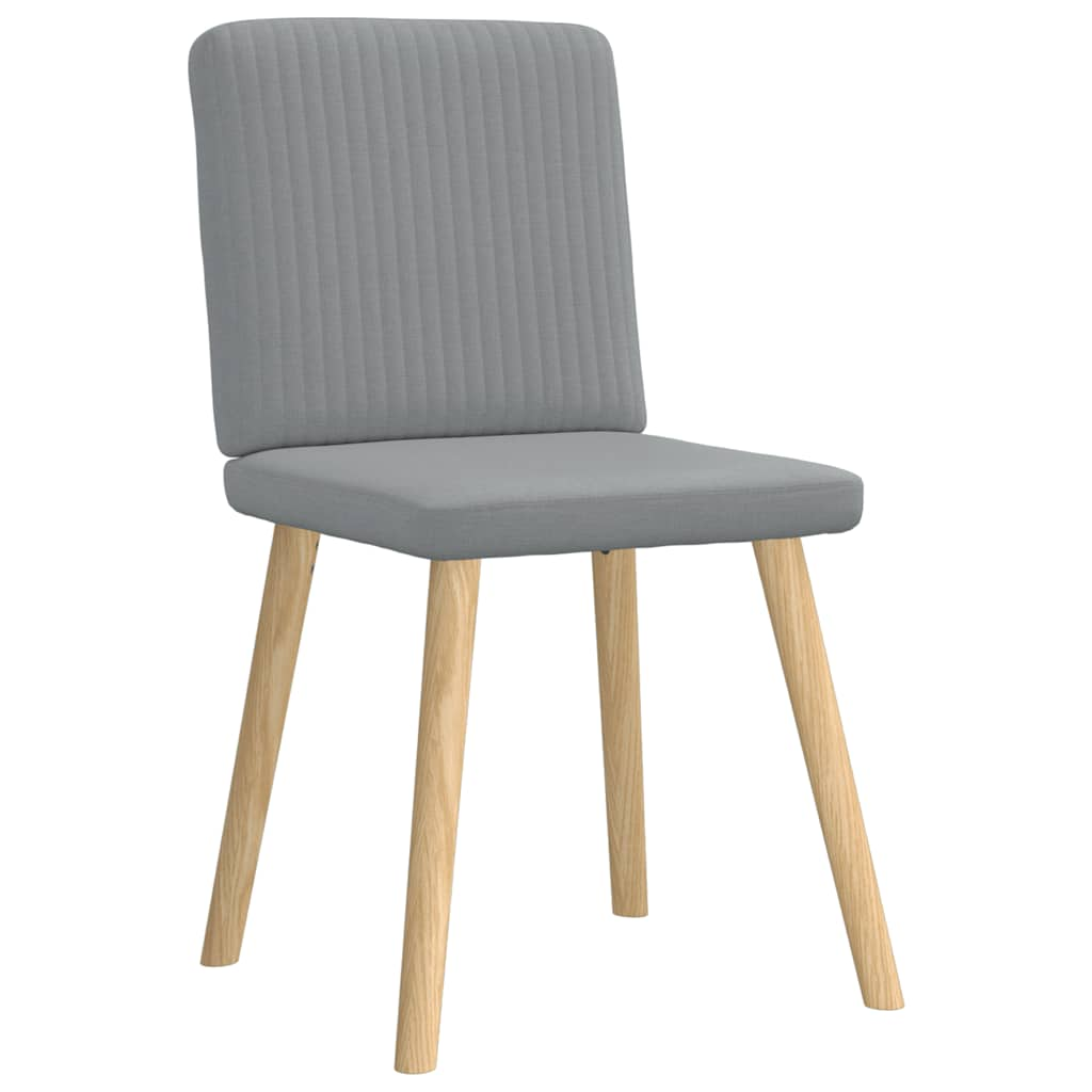 Dining chairs set of 2 light gray fabric