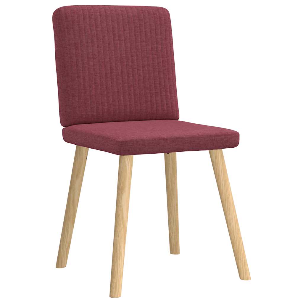 Chaises à manger lot de 2 rouge bordeaux tissu